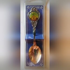 Collectible Spoon with Green and Gold Accents